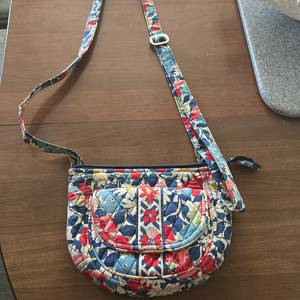 Vera Bradley Summer Cottage pattern-Navy, blue, white, red, pink floral